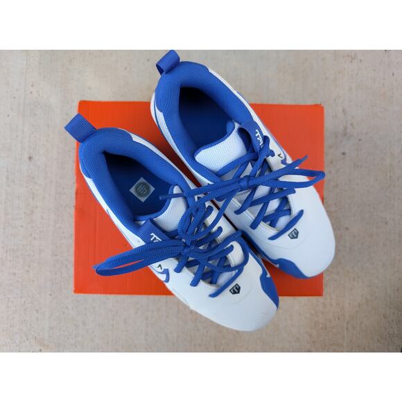 NWT Nike Kids' Force Trout 9 Keystone RM Cleats Sz 4Y baseball softball Wht blue - Picture 3 of 7